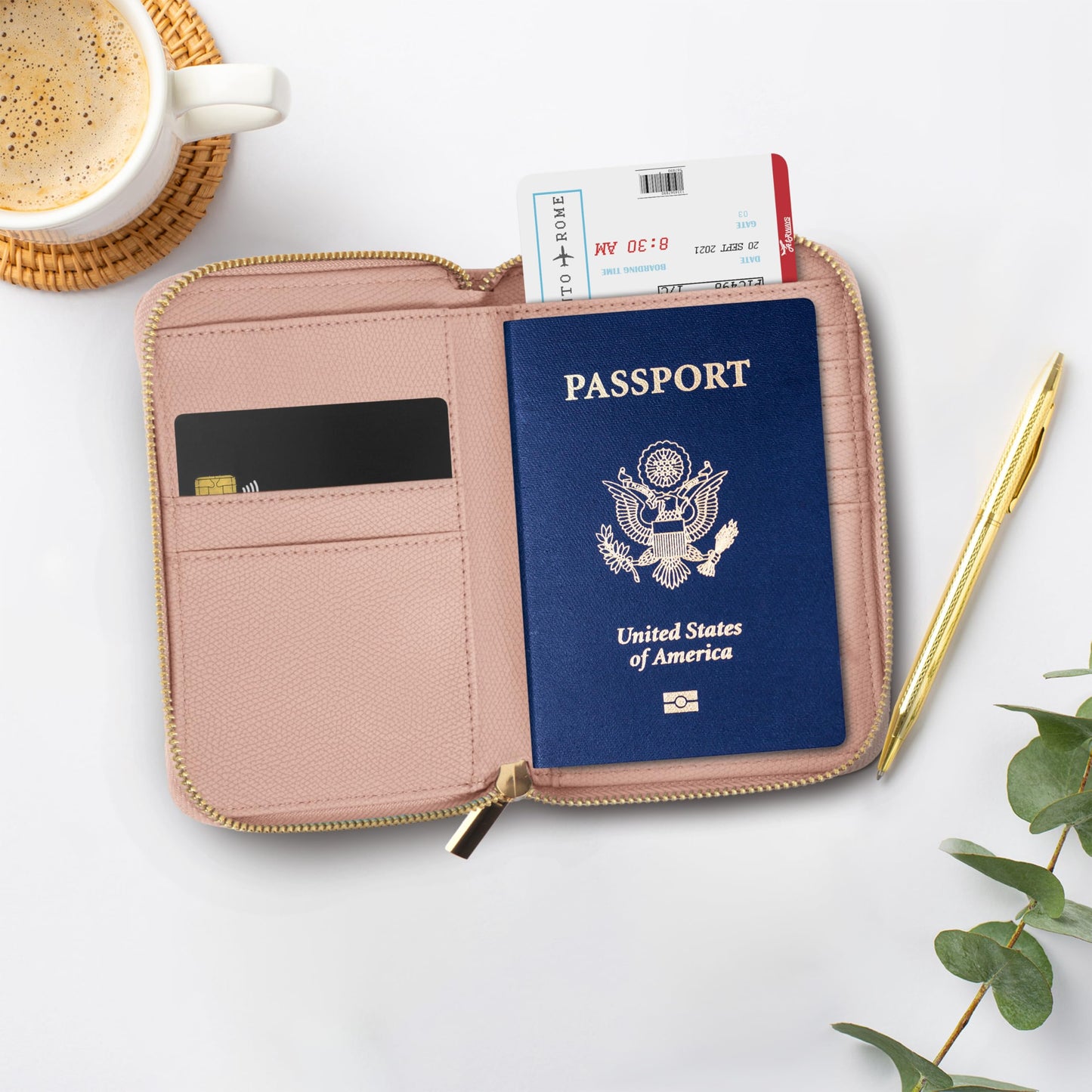Beautiful Passport Holder for Travel with Wristlet Strap - All-in-One Wallet for Women with Card Slots and Tassel Keychain - Perfect RFID Blocking Case to Keep Your Travel Documents Organized & Safe