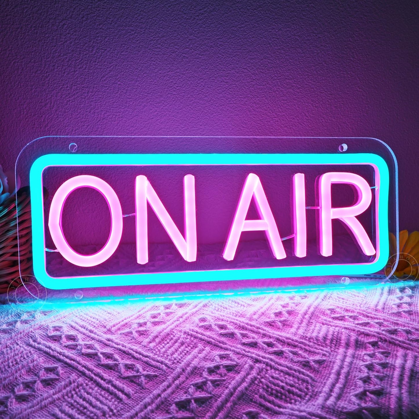 SYLHOME On Air Led Neon Light Sign Home Bedroom Man Cave Game Room Bar Pub Studio Club Wall Sign Decor Birthday Christmas Party Decoration 11.81" X 4.72" USB