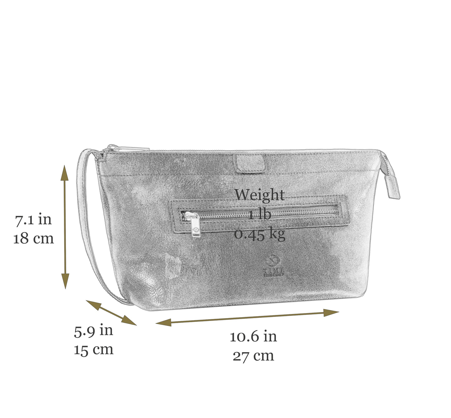 Time Resistance Leather Toiletry Bag - Dopp Kit, Full-grain Leather Cosmetic Case, Wash Bag (Brown)