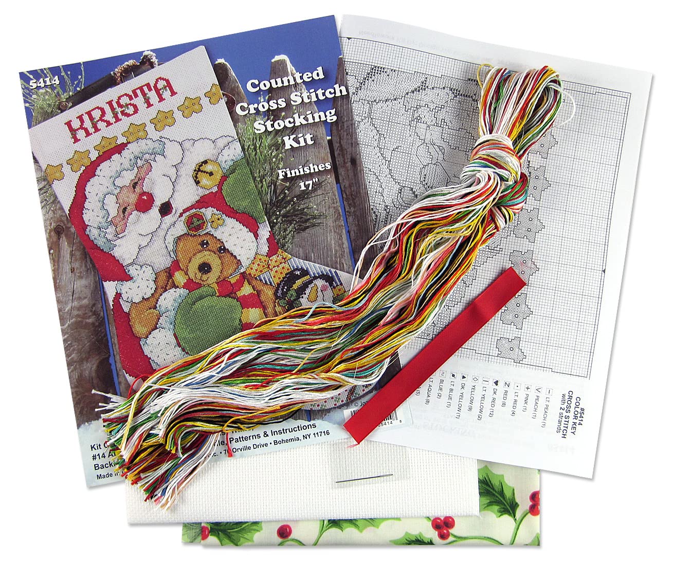 Santa Counted Cross Stitch Stocking Kit