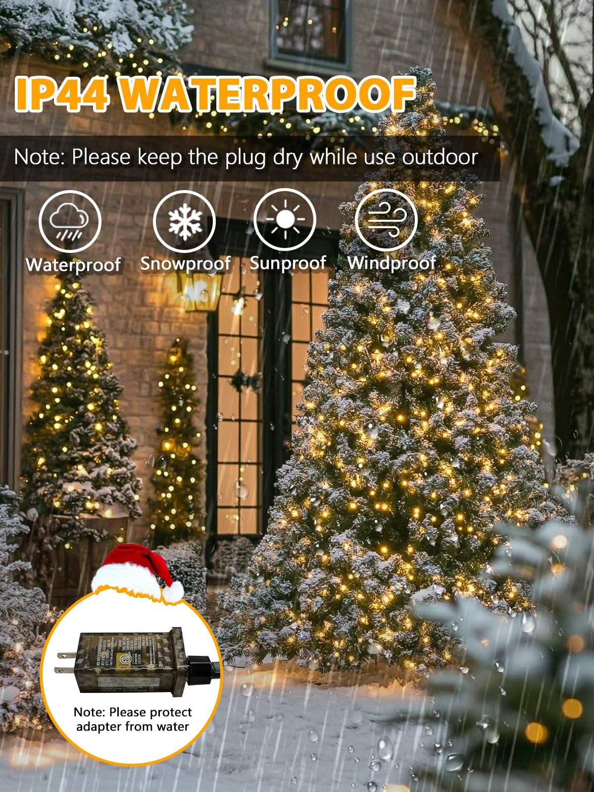 Voice Controlled Christmas Lights with Remote, 99 FT 300 LED String Lights Indoor Outdoor with 12 Modes 3 Timers, Dimmable Twinkle Light Plug in Waterproof for Xmas Tree Party Decorations, Warm White
