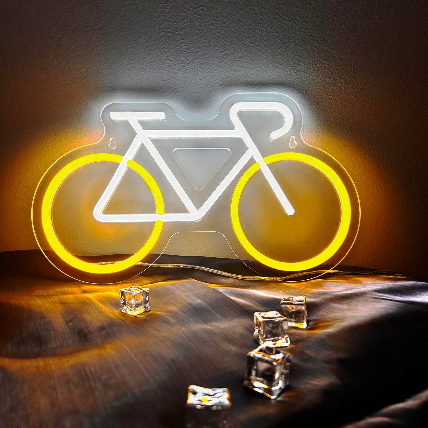 Bike Neon Sign for Wall Decor, Neon Bicycle Sign USB Powered Cycling Room Decor for Bedroom, Garage, Man Cave, Gift for Bike Lovers, 13.9×8.1"