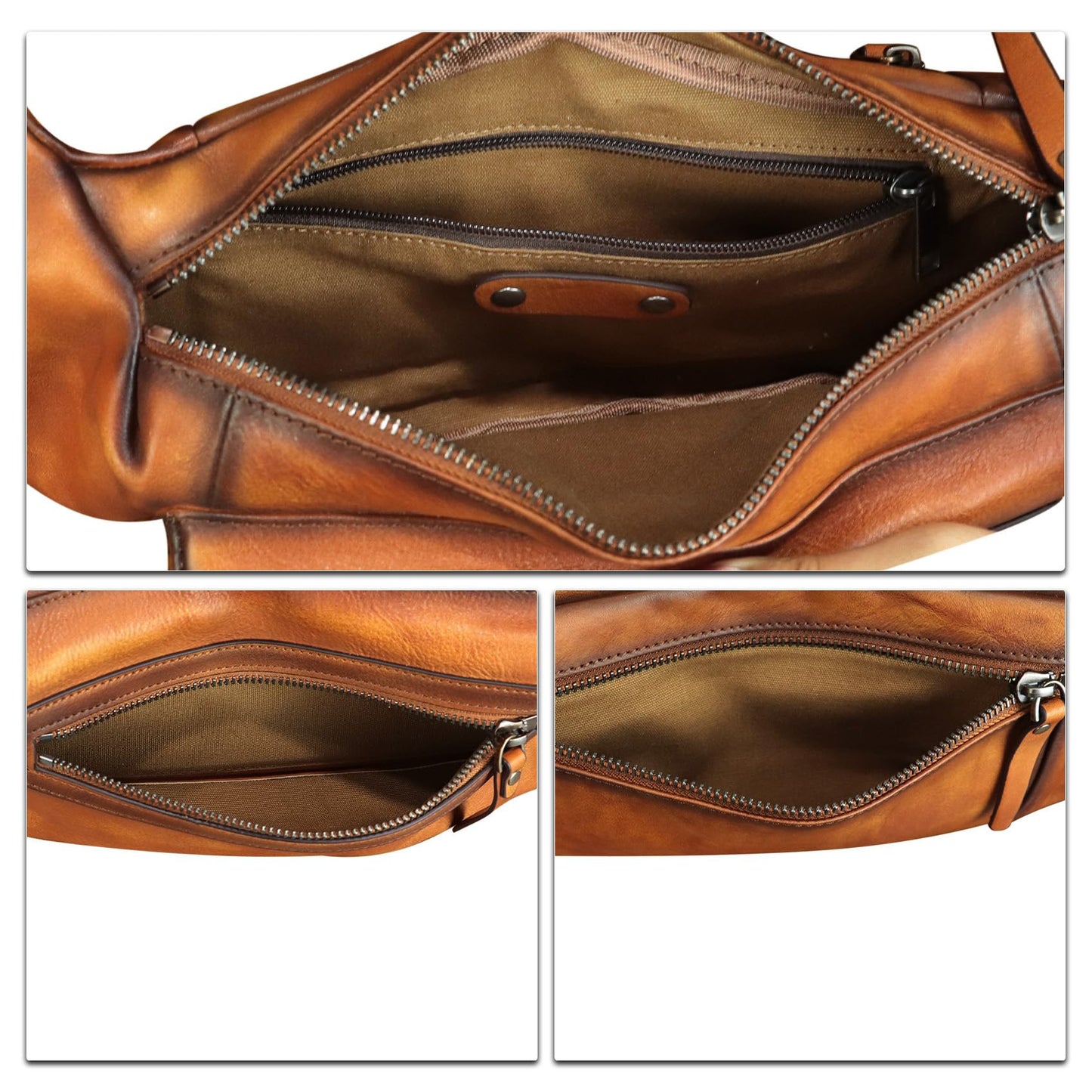 Genuine Leather Fanny Pack for Men and Women - Waist Bag, Hip Bag and Chest Purses (Brown)
