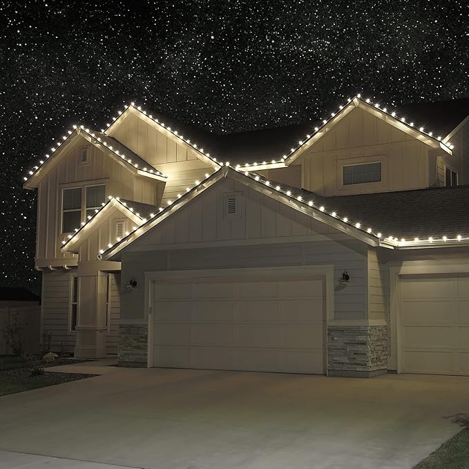 HLO Lighting Smooth C9 Christmas Lights | Cool White LED Bulbs for Indoor & Outdoor Christmas Decor | Set of 500