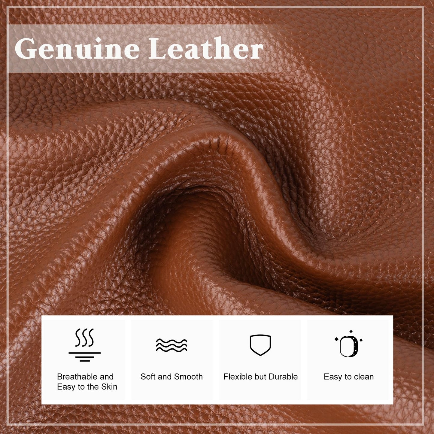 befen Genuine Leather Crossbody Bags for Women, Small Leather Shoulder Purse for Women with RFID Blocking Card Slots, Trendy Brown Cell Phone Wallet Purses for Travel and Daily Use, Cognac Brown