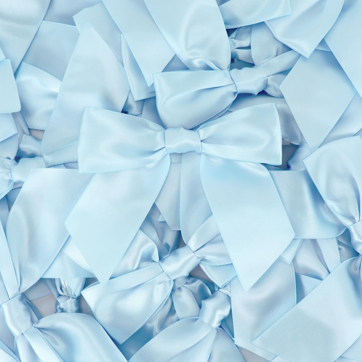 AIMUDI Blue Bows for Baby Shower 4.5" Pre-Tied Baby Blue Bows with Twist Ties Light Blue Ribbon Bows for Crafts Premade Bows for Gift Wrap Christmas Tree Wedding Decor Gender Reveal Party - 36 PCs