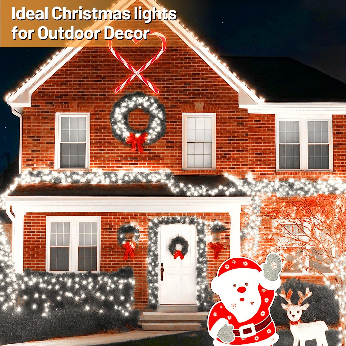 Domolli Christmas Lights 1000 LED 328 FT, Waterproof Christmastree Lights with 8 Modes, Remote Control 3 Timers & Memory Function Xmas Decorations for House and Holiday (Cool White)