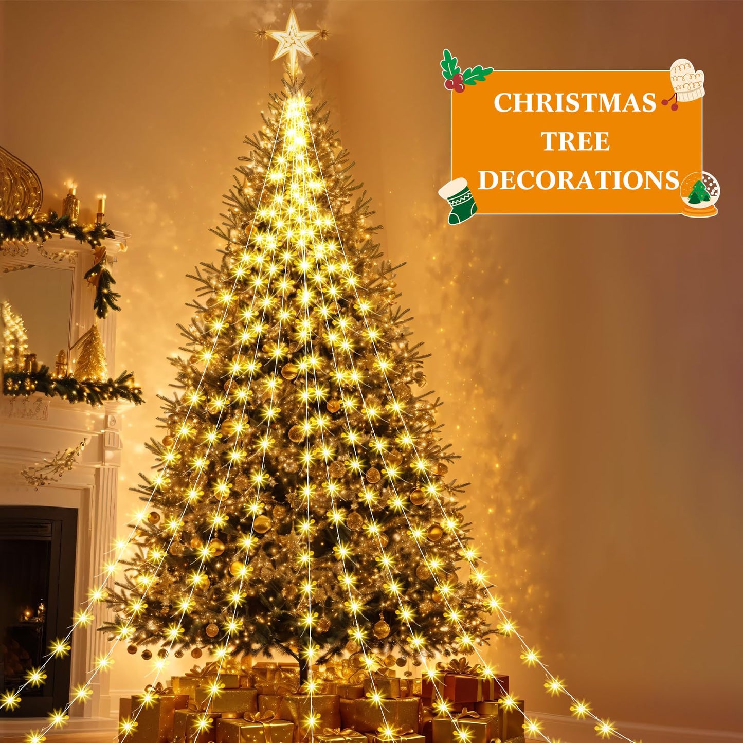 Macarrie 6 Pcs Warm White Fairy Lights USB Powered 16 ft 50 LED String Lights Plug in for Indoor Outdoor Bedroom DIY Party Wedding Home Festival Tree Garden Xmas Decoration