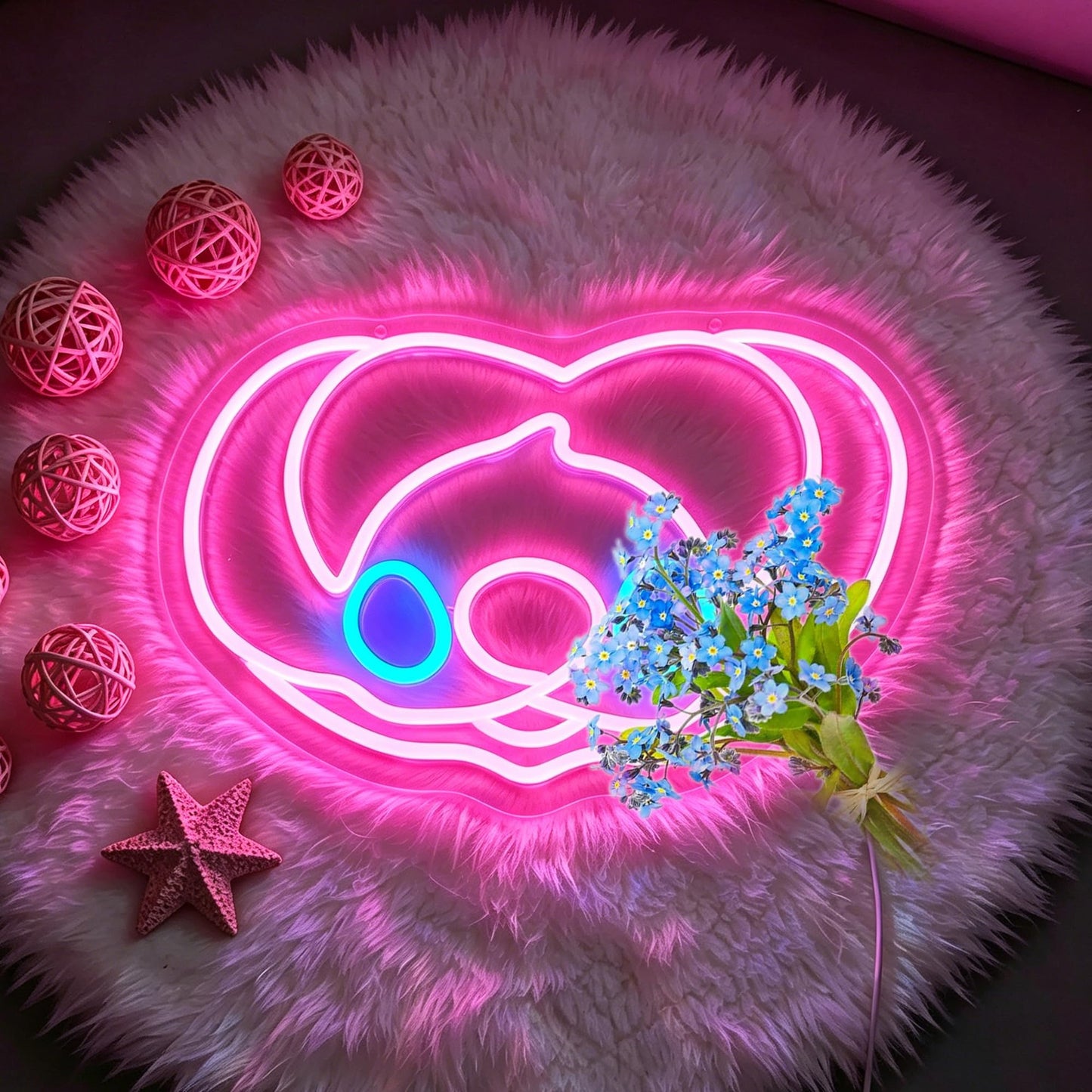 Bkuupau Neon Sign, Anime Neon Signs for Wall Decor LED Light up Signs Home Decor for Bedroom, Man Cave, Gaming Room, Party, Club, Pub, Bar Decoration Christmas Halloween Easter Gift USB Operated