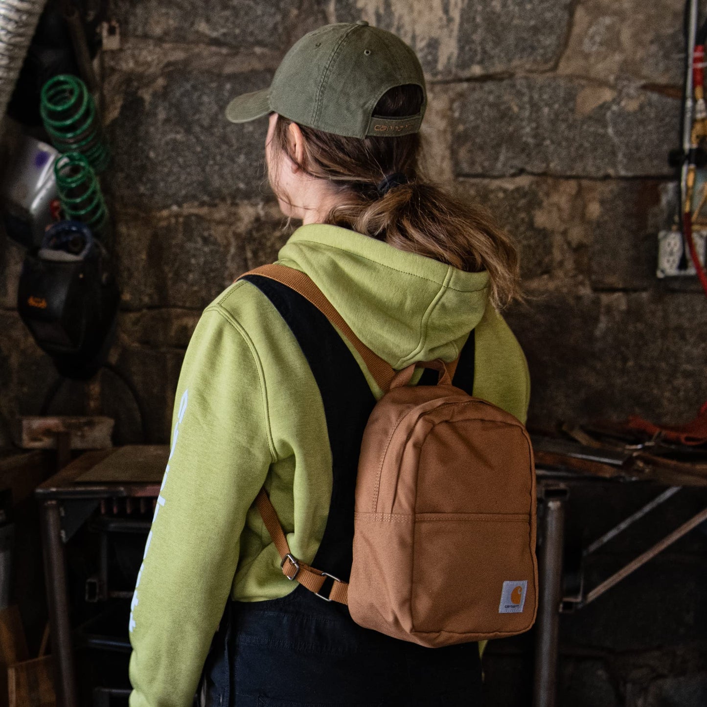 Carhartt Classic Mini Backpack, Durable, Water-Resistant Backpack with Adjustable Shoulder Straps, Carhartt Brown