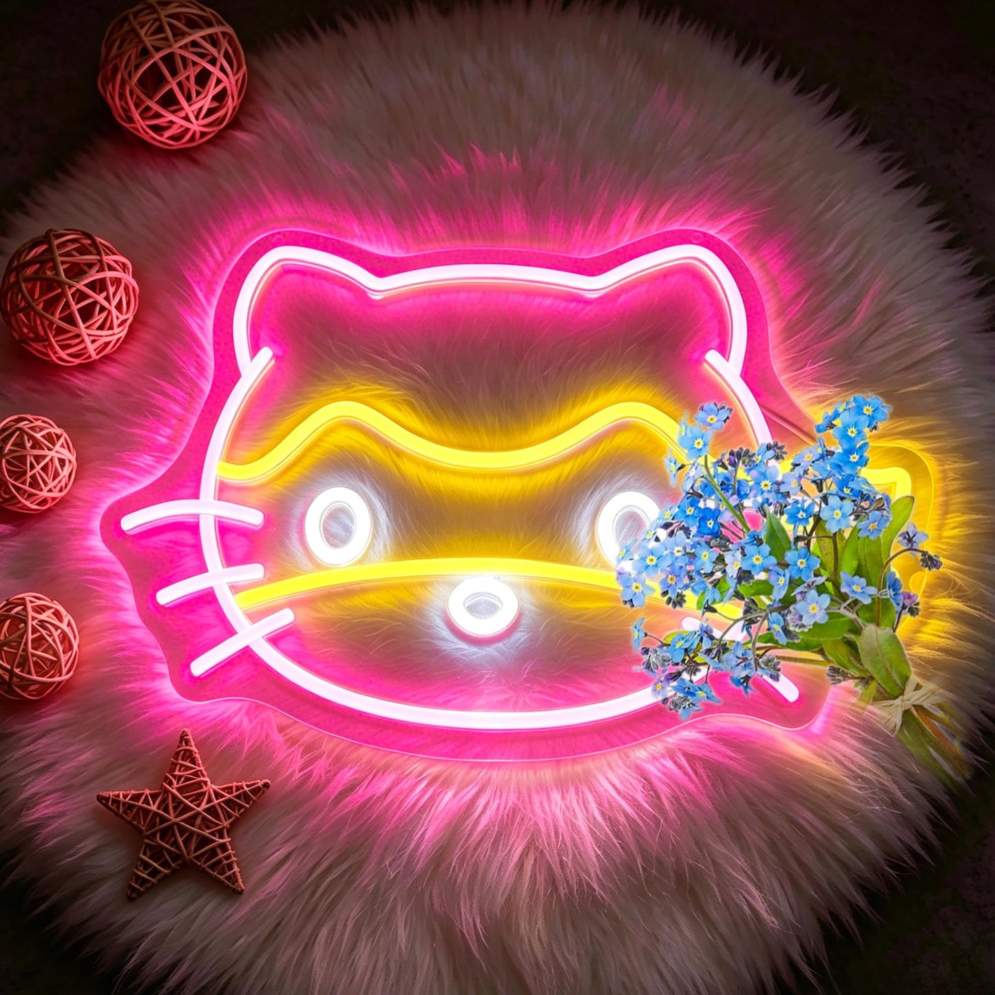 Bkuupau Neon Sign, Neon Signs for Wall Decor - Dimmable LED Light Signs Home Decor for Bedroom, Man Cave, Gaming Room, Party, Club, Bar Decoration - Christmas Halloween Easter Gift