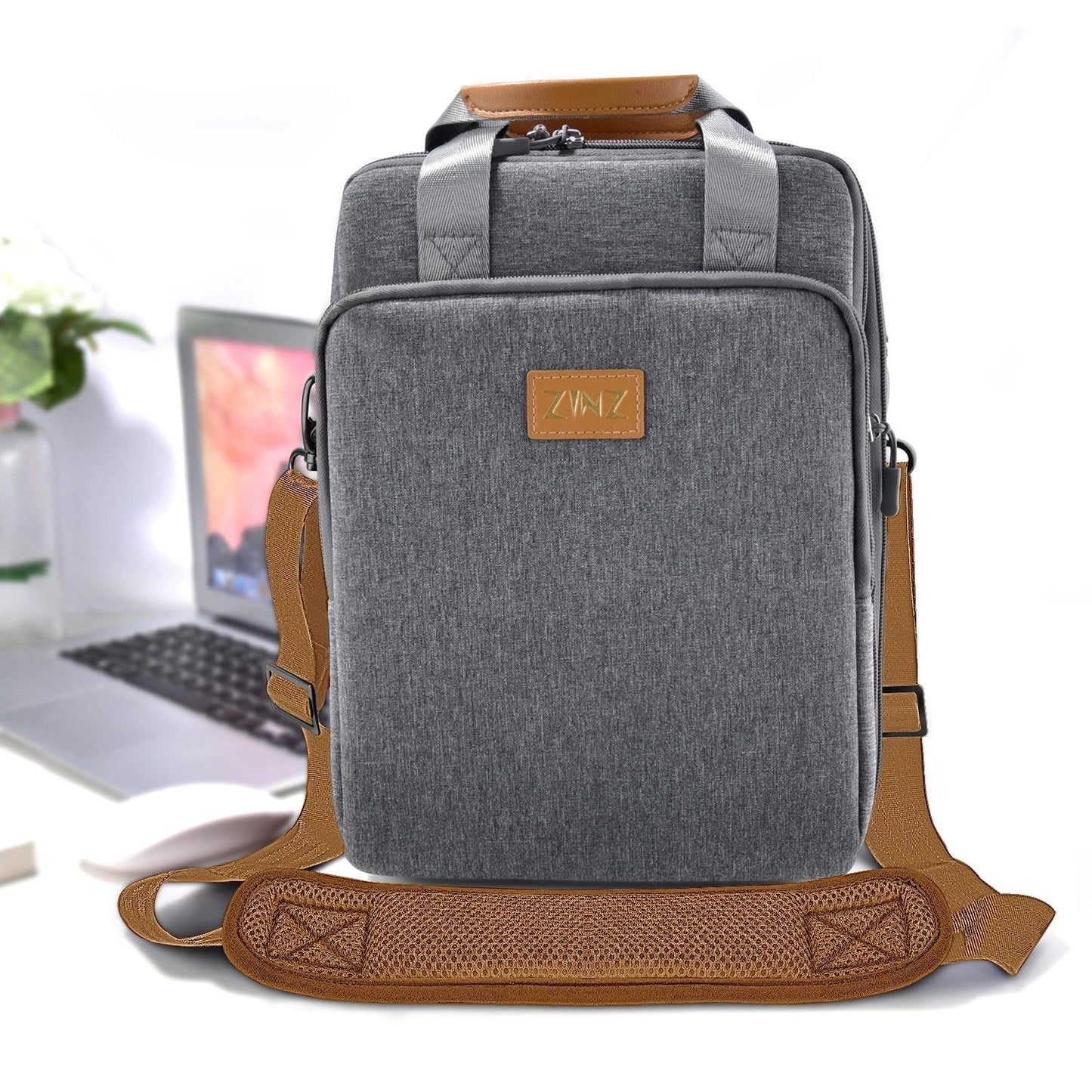 ZINZ 79 inch Shoulder Strap, Extra-thick Fixed Cushion Pad and Dual Clasps Universal Replacement Strap with Metal Swivel Hooks for Laptop Bags, Luggage Bags, Camera, Crossbody(Khaki)
