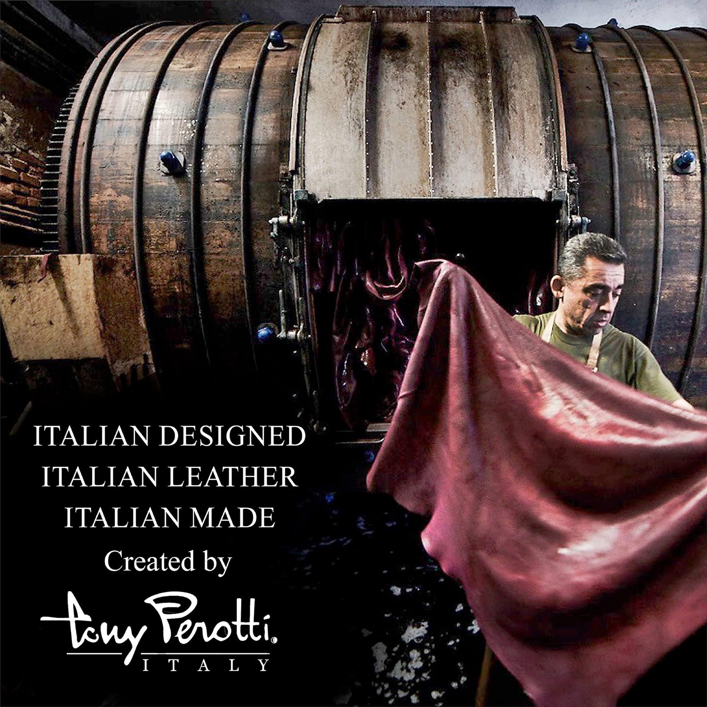 Tony Perotti Italian Leather Business Card Holder for Men and Women - Eco-Friendly Vegetable-Tanned Full Grain Leather Business Card Wallet Made in Italy