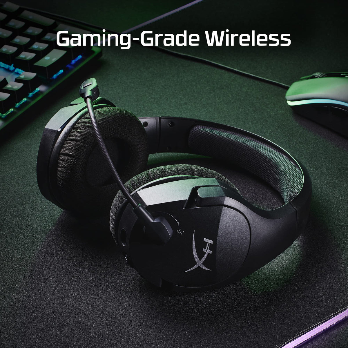 HyperX Cloud Stinger Core – Wireless Lightweight Gaming Headset, DTS Headphone:X spatial audio, Noise Cancelling Microphone, For PC, Black