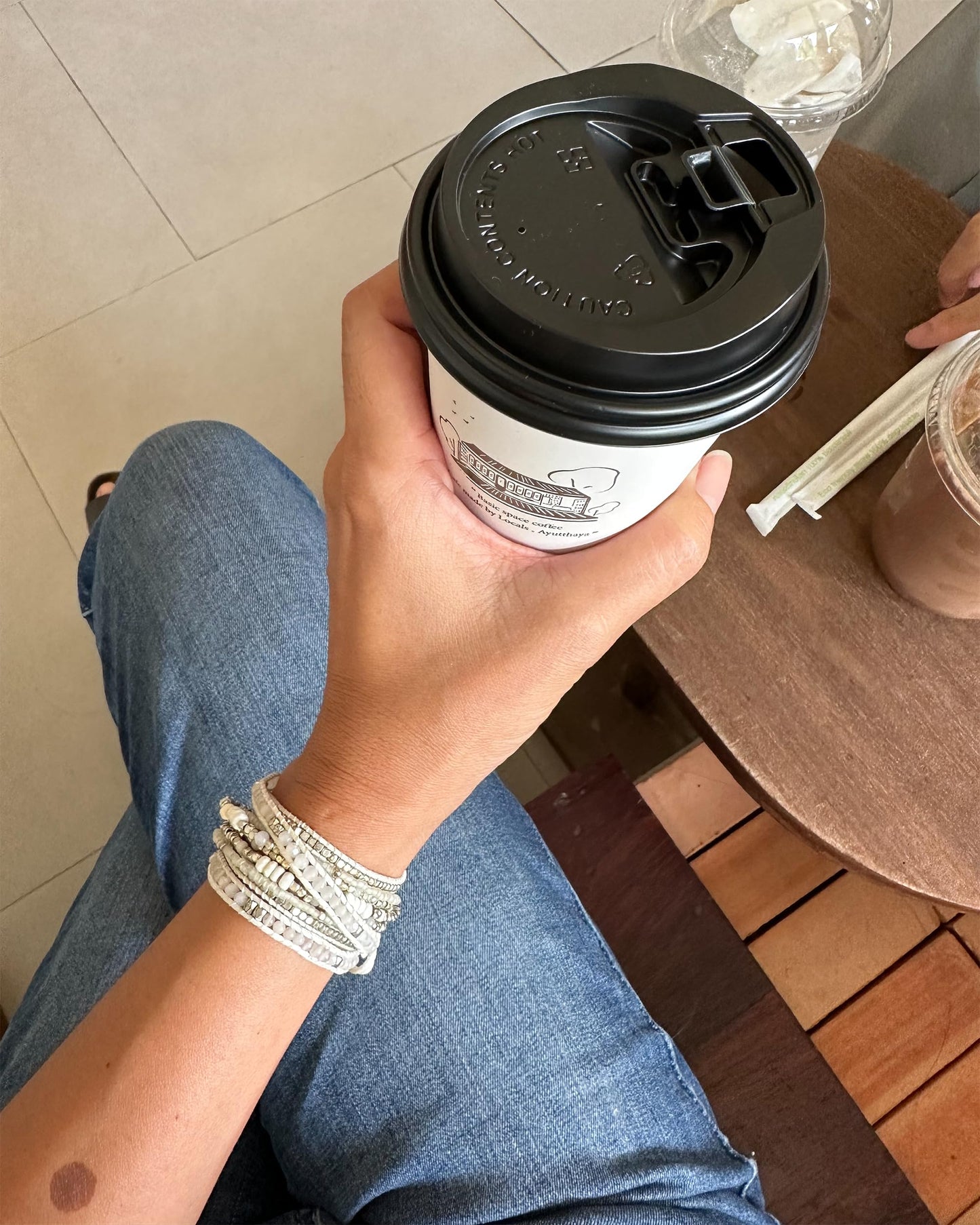 G2F DESIGN Bracelet for Women – Handmade Vegan Boho Natural Stone Layered Bracelet, Thailand Bohemian Stackable Beaded Wrap Bracelets (A13-Chantilly lace)