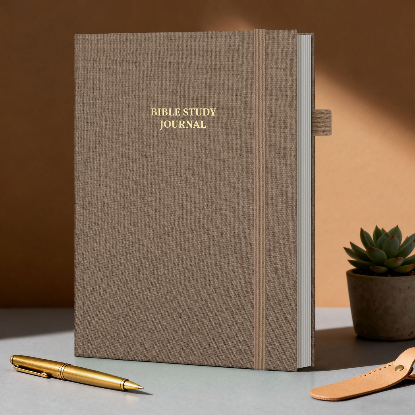 Verveorig Bible Study Journal for Women & Men, Church Notes Prayer Journal Bible Notebook for Note Taking, Bible Study Guide/Supplies/Gifts/Accessories (Brown, A5 (5.8" x 8.3"))