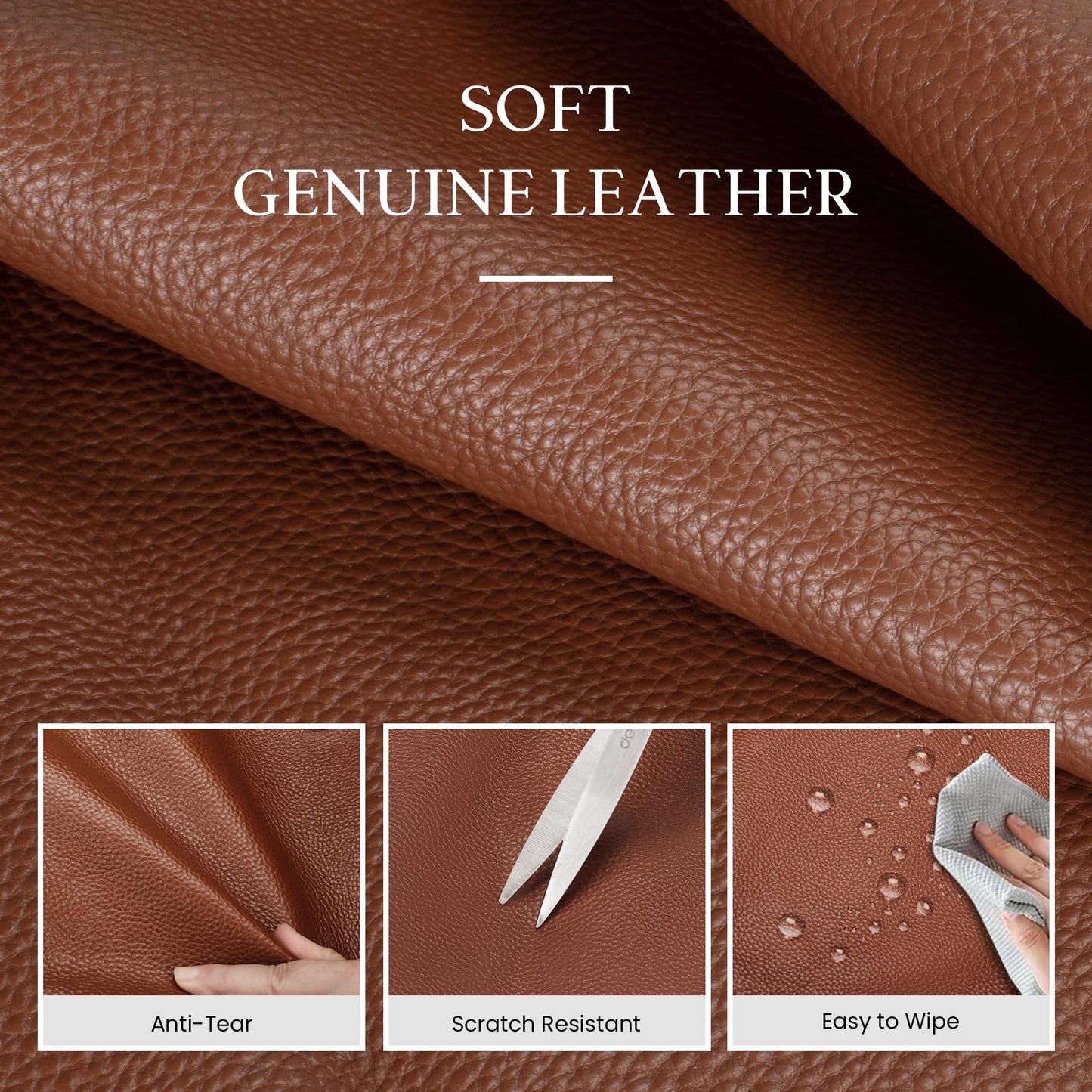 befen Real Leather Small Sling Bags for Women, Womens Anti-Theft Crossbody Bag Purses Chest Bags Purse with Built in RFID Wallet for Travel Cognac Brown