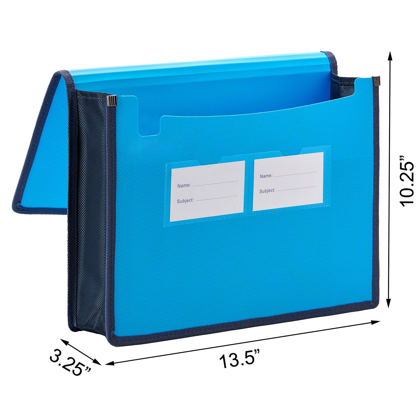 FANWU 4 Pack Plastic Expanding File Wallet Document Organizer with Elastic Cord & Button Closure, Letter Size, 3.5" Expansion, Poly A4 Expandable File Folder for School Office & Home Organization