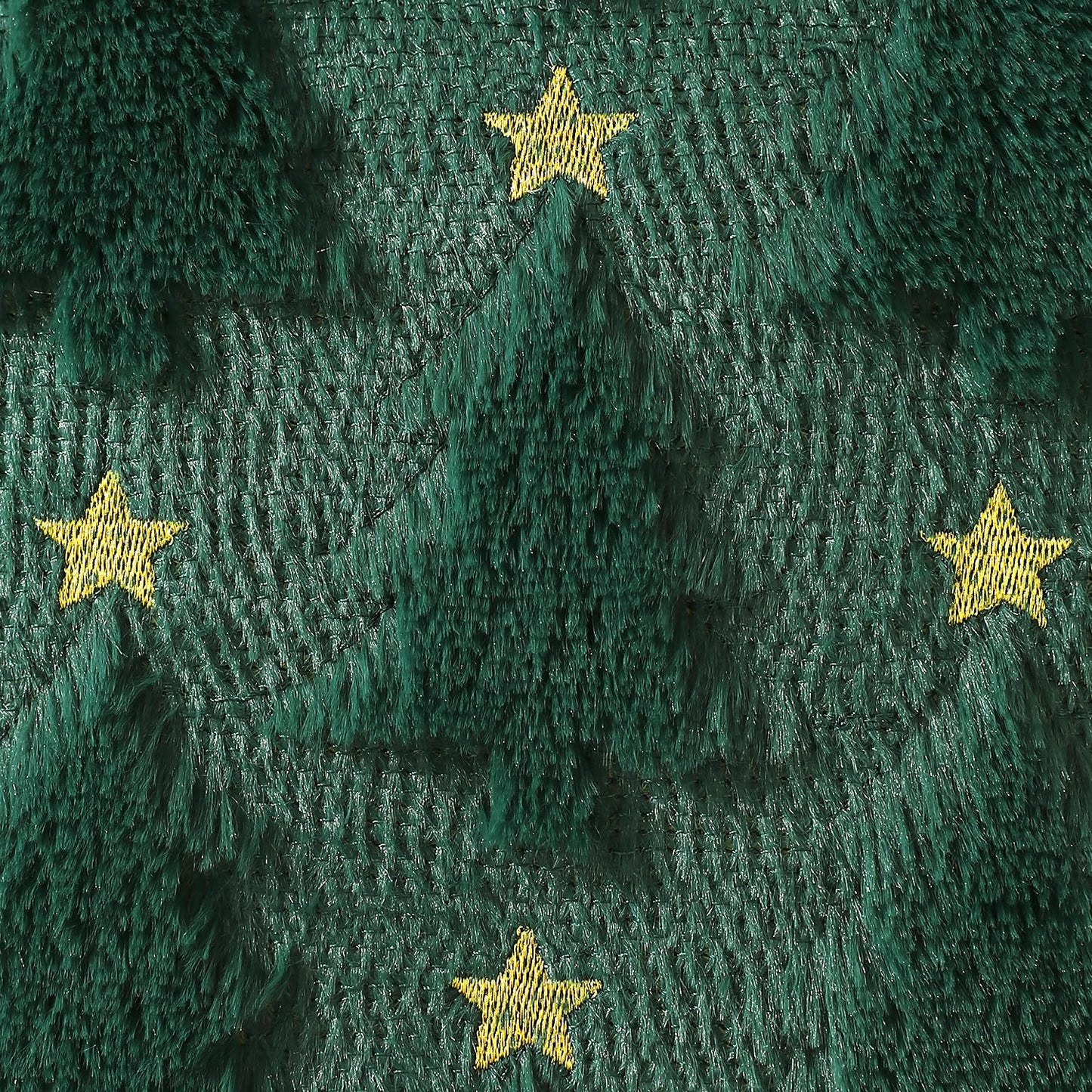 Allorry Christmas Pillow Covers 18 x 18 inch Set of 2 Dark Green Christmas Tree Pillow Covers Decorations Plush Faux Fur Soft Cushion Case for Winter Xmas Holiday Home Bedroom Sofa Decors PT004-A18