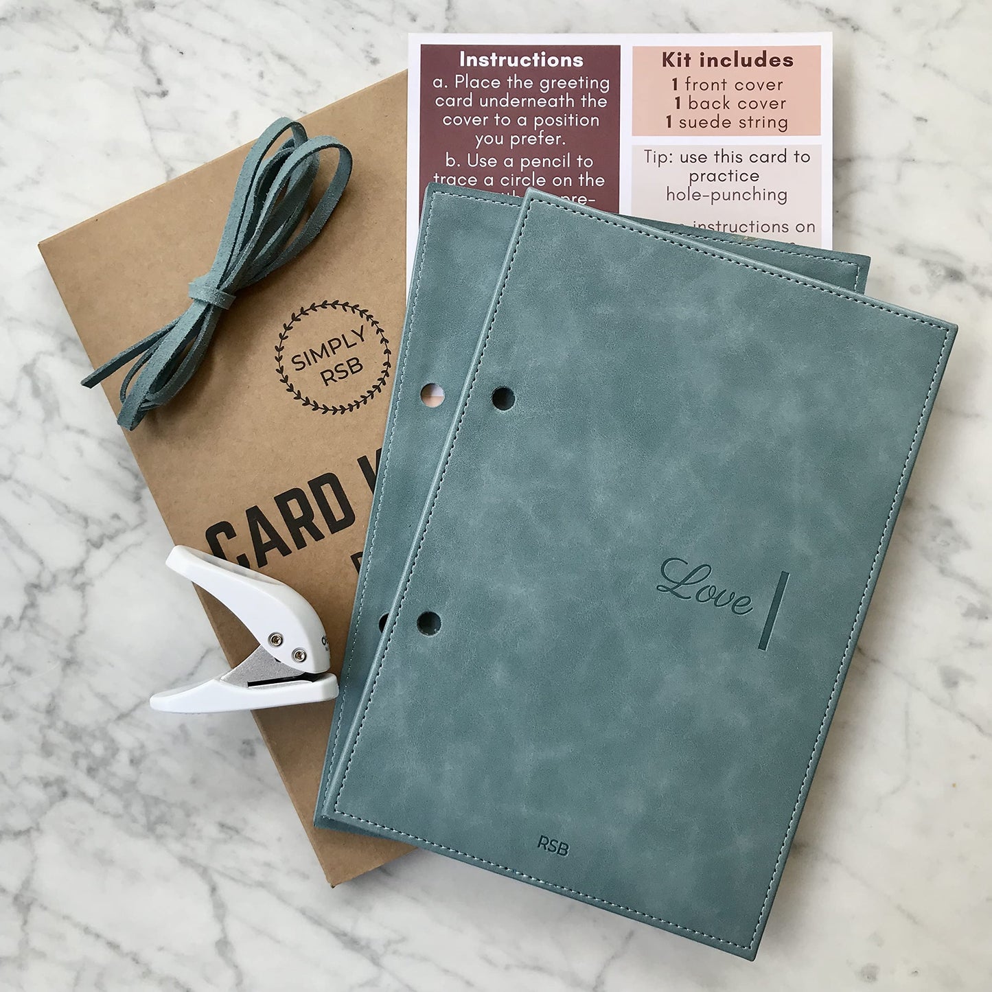 SIMPLY RSB Greeting Card Organizer Kit, Premium Vegan Leather, Transform Your Greeting Cards into a Forever Greeting Card Binder/Book/ Holder and Greeting Card Keeper