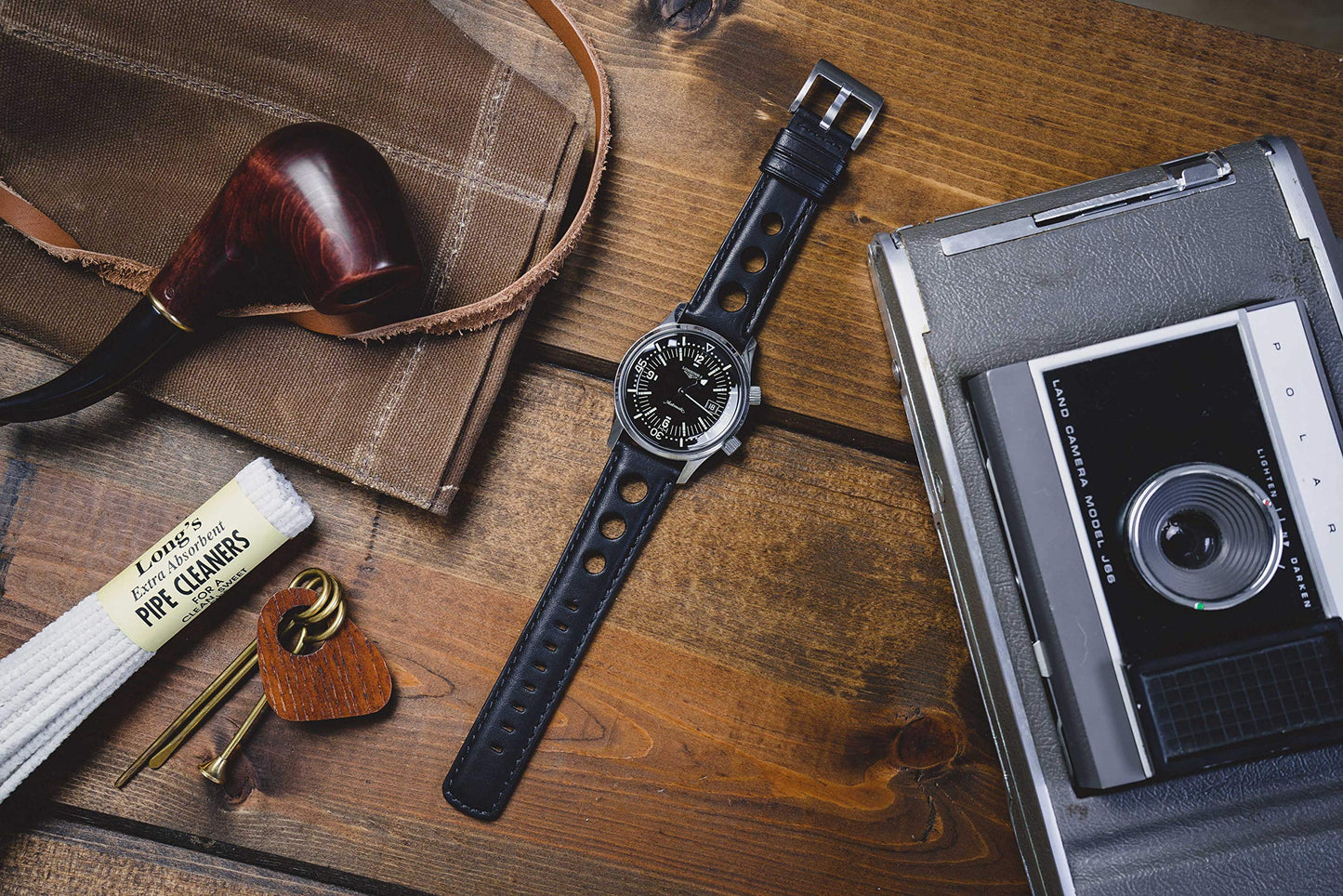 21mm Black - BARTON Rally Horween Leather Watch Bands - Integrated quick release spring bars- 316L stainless steel- Choose Strap Color & Width