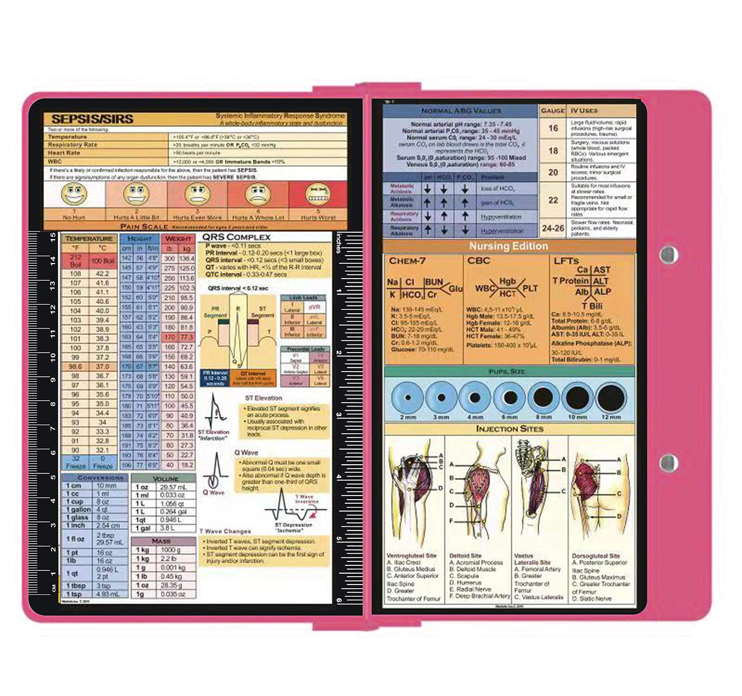 Nurse Clipboard Foldable, Recyclable Aluminum Nursing Clipboard for Medical Students, Nurses, Doctors (Pink)