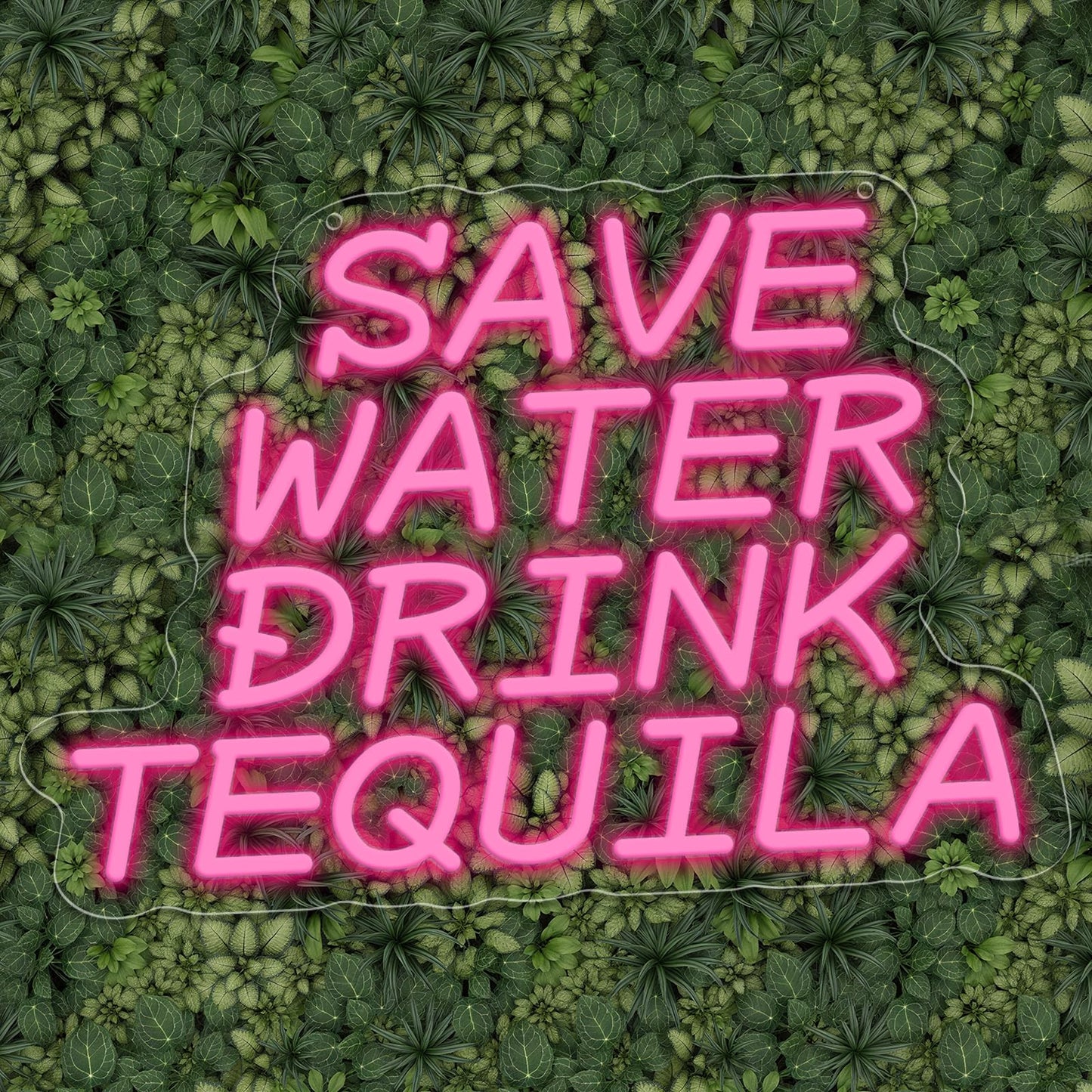 Neon Sign, Save Water Drink Tequila LED Neon Light for Wall Decor, USB Neon Bar Sign for Party Club Restaurant, Bedroom Wall Decor 16.54 x 11.81", Acrylic Material