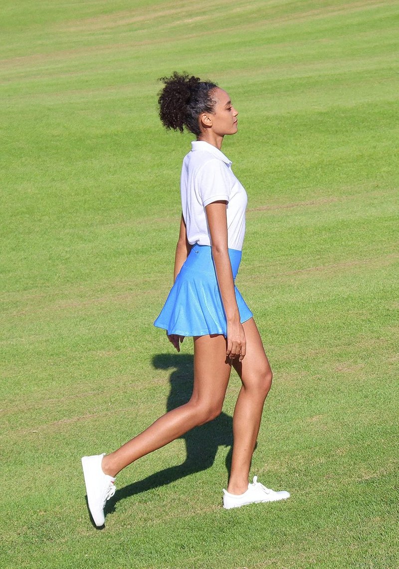 SANTINY Pleated Tennis Skirt for Women - High Waisted Athletic Golf Skorts with 4 Pockets | Perfect for Running & Casual Wear
