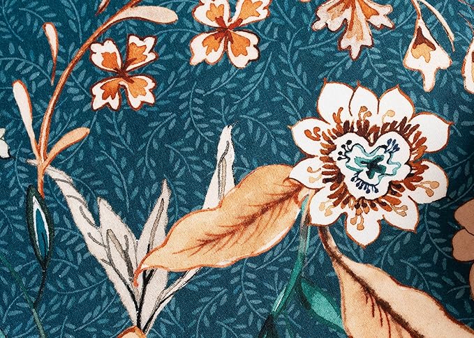 Maison d' Hermine Table Cloth Rectangle Table 100% Cotton 70 x 120 Inches Fall Tablecloth Reusable Everyday Use for Thanksgiving Christmas Decorations Dining Farmhouse Party (Luxury Loft - Dark Teal)
