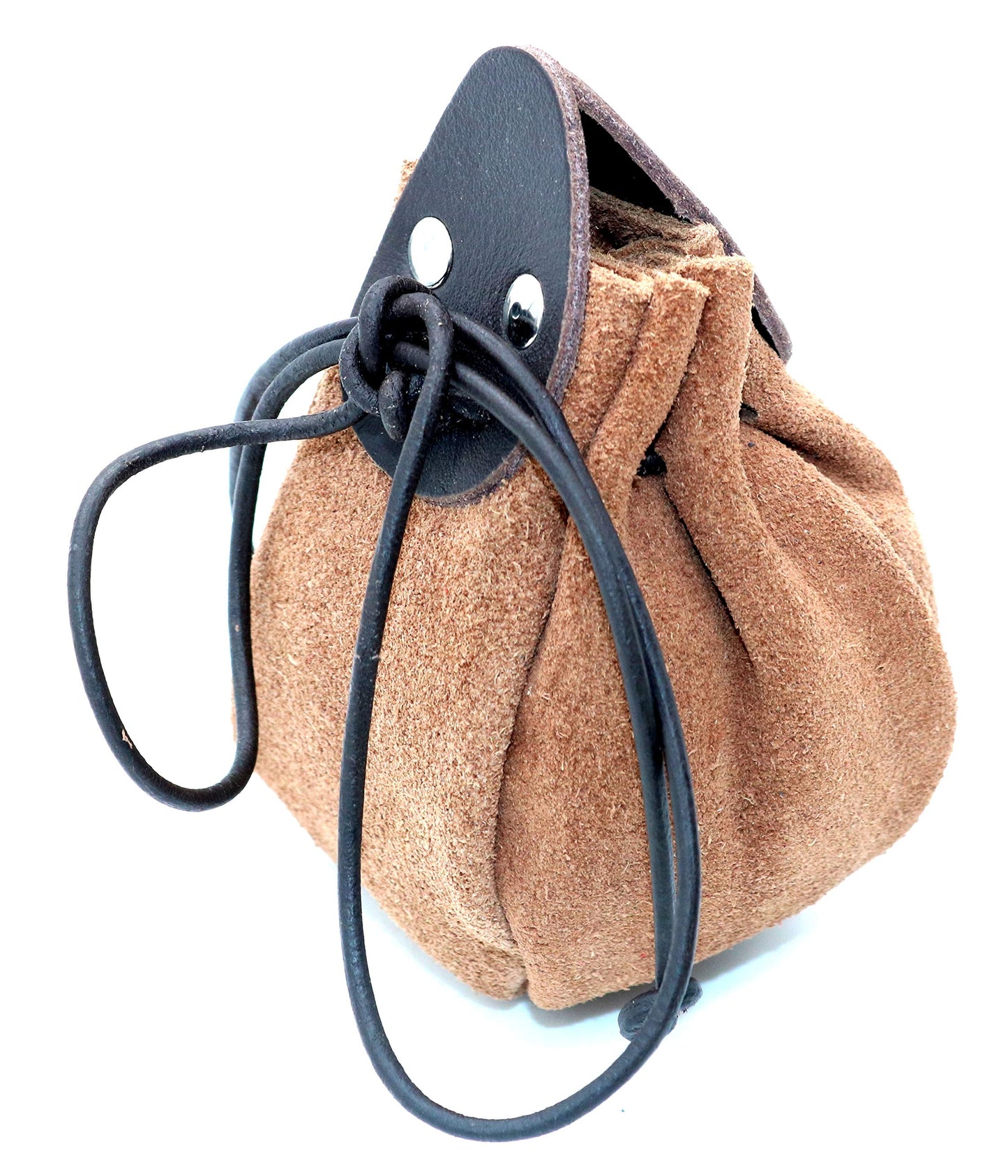 Mythrojan Leather Jewelry Bag Drawstring Christmas Gift storage bag pouch For Wedding Party Favors - Brown