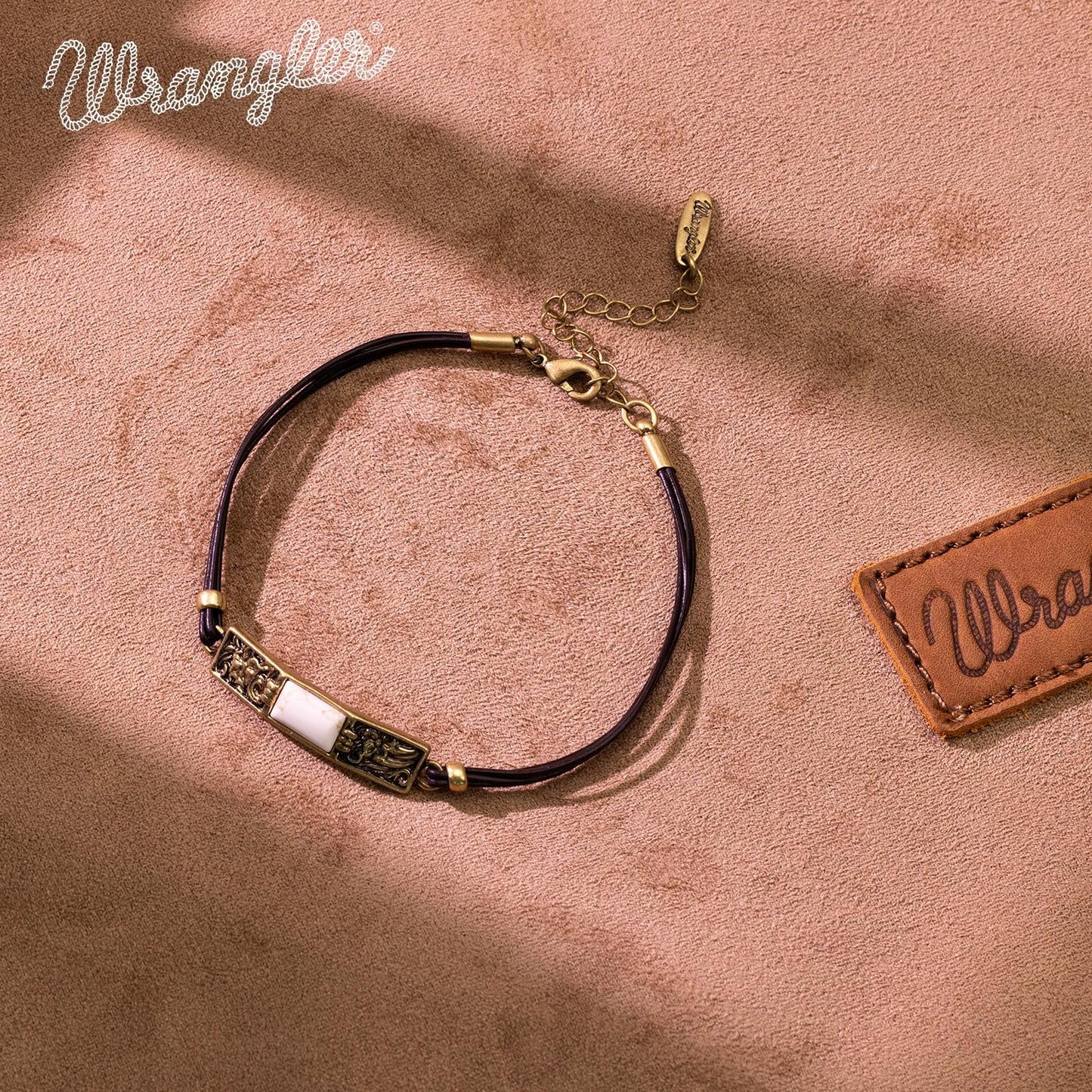 Montana West x Wrangler Faux Leather Wrap Bracelets for Women Western Country Bohemian Cowgirl Turquoise Dainty Jewelry AR-WGW-1119G-BG