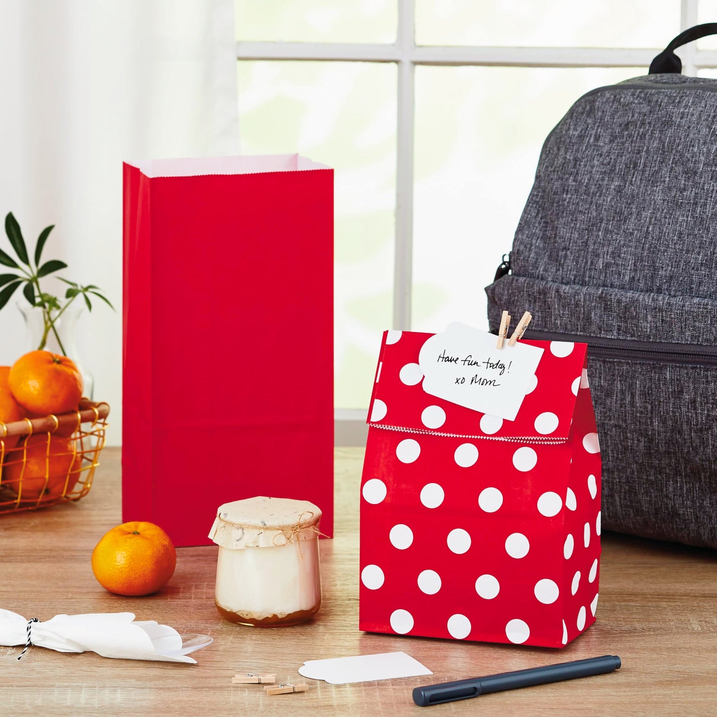 Hallmark Red Party Favor and Wrapped Treat Bags, Assorted Designs (30 Ct., 10 Each of Chevron, White Dots, Solid) for Christmas, Valentines Day, Sweetest Day, May Day, Mothers Day, Care Packages