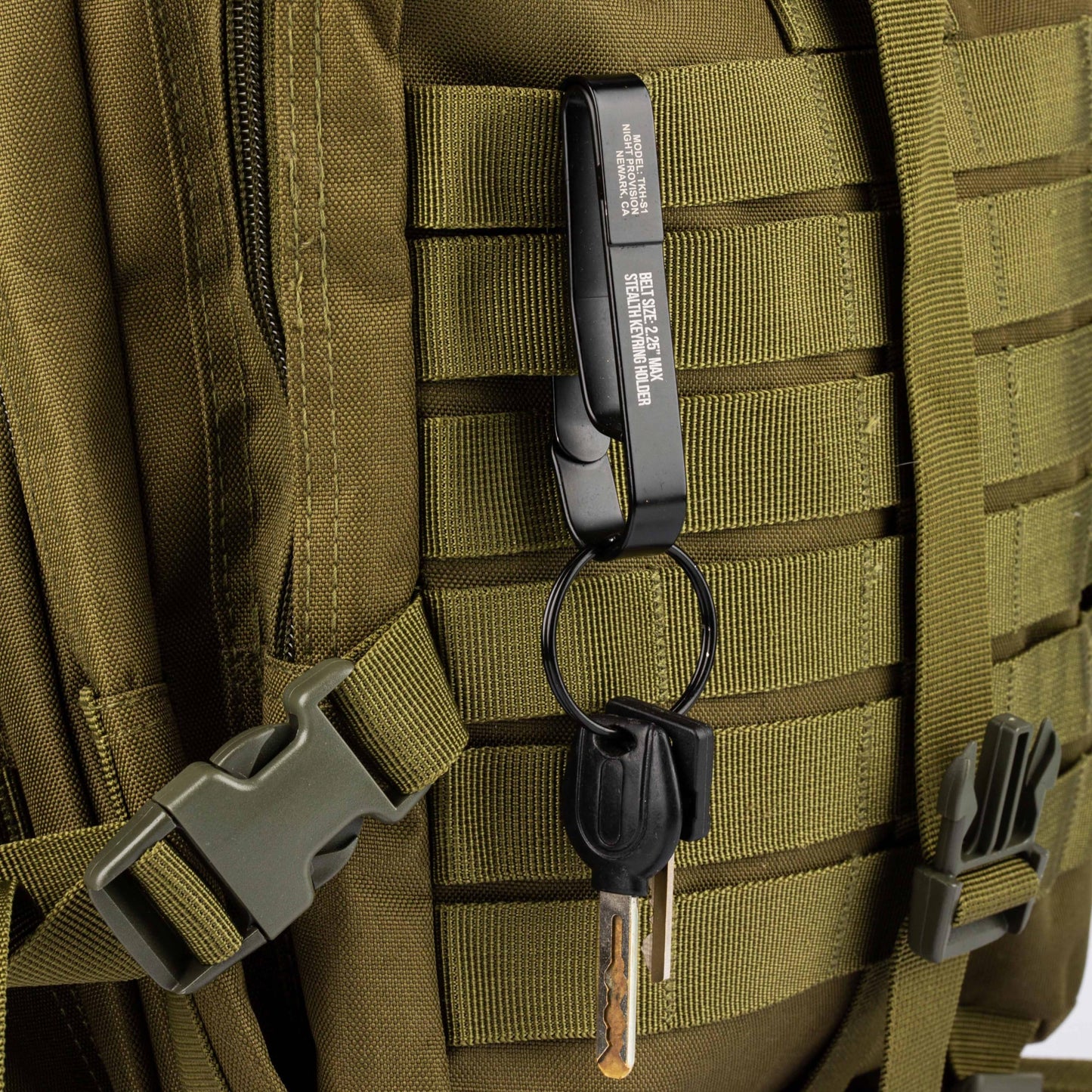NP NIGHT PROVISION Tactical Key Ring Holder for Duty Belts, Quick Release Key Clip Stainless Steel w/XL Detachable Key Rings