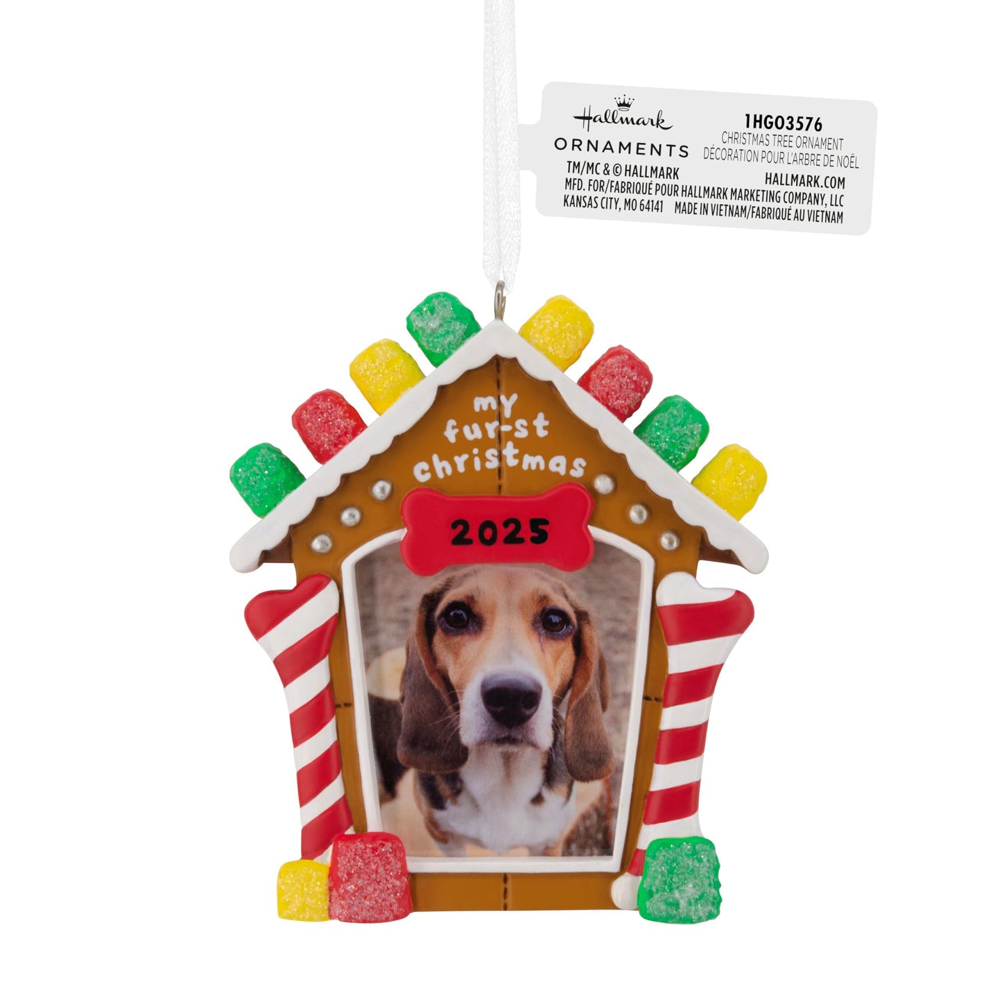 Hallmark My Fur-st Christmas 2025 Photo Frame Christmas Ornament, Pet Gifts