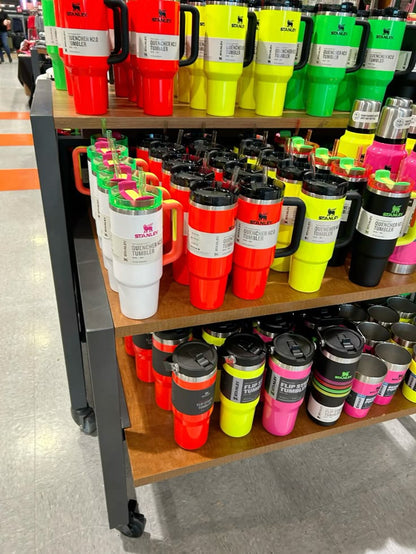 Neon Yellow Stanley Quencher H2.0 40oz Tumbler with Straw | Bright Travel Cup