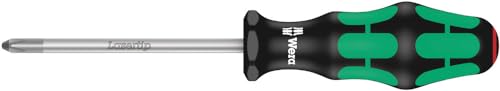 Wera - 5105650001 Kraftform Plus 334/6 Screwdriver Set with Rack and Lasertip, 6-Pieces, Multicolor, Slotted: 6.5x150mm, 3x80mm, 4x100mm, 5.5x125. Phillips: PH1x80, PH2x100