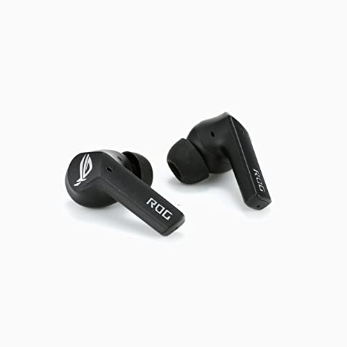 ASUS ROG Cetra True Wireless Gaming Earbuds – Bluetooth, Low-Latency, ANC Noise Cancelling, Touch Control, IPX4 Water Resistant, 27Hr Battery, Wireless Charging, for PC, Mobile, Switch, Ally/X - Black