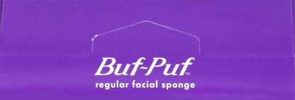 Buf-Puf Regular Facial Sponge, Dermatologist Developed, Removes Deep Down Dirt & Makeup that Causes Breakouts and Blackheads, Reusable, Exfoliating, White, 1 Count