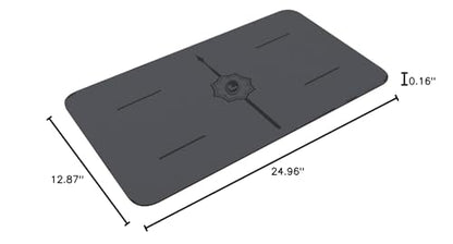 Liforme Yoga Pad - Patented Alignment System, Warrior-like Grip, Non-slip, Eco-friendly, 4.2mm Thick Pad for Knee, Elbow and Hand Support - Free Yoga Bag Included (Gray)