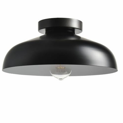 DIRYZON 12-Inch Industrial Ceiling Light Fixture,Black Bedroom Ceiling Light,Metal Ceiling Lighting for Hallway Kitchen