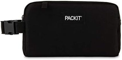 PackIt® Freezable Snack Box, Checked Out, Built with ECOFREEZE Technology, Collapsible, Reusable, Zip Closure with Buckle Handle, Designed For Work Snacks, Fresh Snacks On the Go, Adults, and All Ages