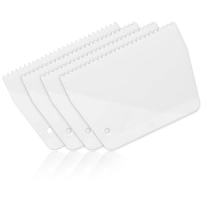 4 Pcs Adhesive Spreader Plastic Trowel 3/16" Tooth Notched Glue Spreader Hardwood Flooring Spreader Plastic Notch Trowel
