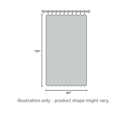 PI Blackout Sliding Door Curtains 84 INCHES Long,Grommet Thermal Insulated Room Divider Door Curtains Window Treatment for Living Room/Bedroom/French Door/Patio/Home Decoration(Dark Grey,W100XL84)