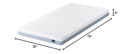 ZINUS 5 Inch Cooling Essential Memory Foam Mattress [New Version], Twin, Fiberglass Free, Medium Feel, Cooling Airflow Memory Foam, Certified Safe Foams & Fabric, Mattress in A Box