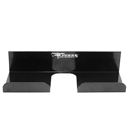 Pit Posse 607BK Push Broom Hanger Rack Holder Garage Storage Organizer-Made in USA- Enclosed Cargo Race Car Trailer Automotive Shop Accessory Aluminum (Black)- Toy Hauler, 5th Wheel, Snowmobile