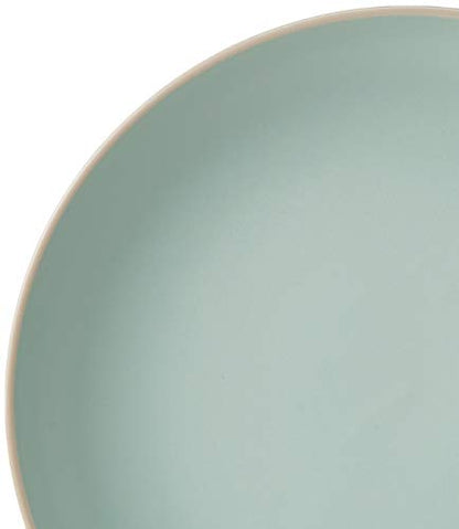 Gibson Home Queenslane 16 Piece Double Bowl Plates and Bowls Dinnerware Sets - Matte Blue