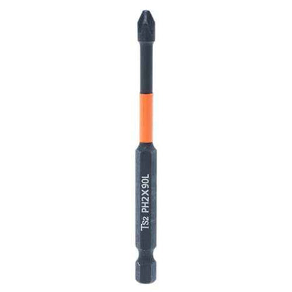10PCS Phillips Bits #2 High Torque Impact Driver Bits Magnetic 2 Phillips Bits 3-1/2 Inch Long PH2 Bits TS2 Steel Phillips Head Drill Bits Phillips Screwdriver Bits 1/4 Hex Shank Screw Bits