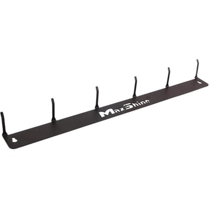 Maxshine Universal Detailing Brush Hanger - 6 Organizer Hooks, Lightweight Wall-Mounted Design for Auto Detailing Supplies, Ideal for Garage & Mobile Use (Logo, 2, Count)