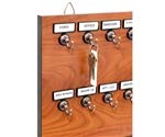 Stand Company Key Rack, Key Holder # 55MCN, Extra Space 55 Bolted Metal Hooks with Customize Nameplate, (60 Sets of Tag & Ring Included) - Made in USA, Gray Wild Cherry