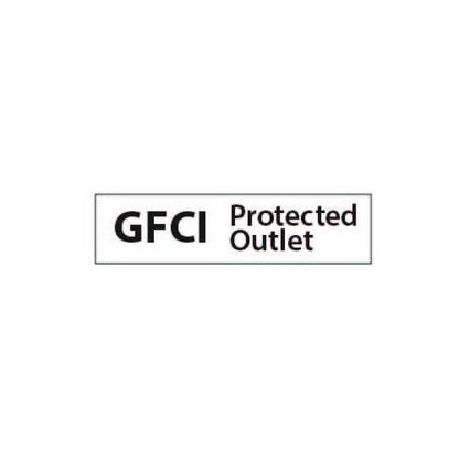 GFCI GFI Protected Outlet Decals Stickers 1" Wide .25" Tall (30 Pack) p650